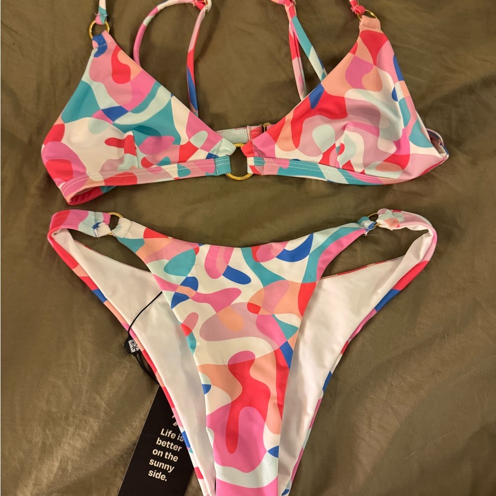 Blackbough Pink and Blue Bikini Set